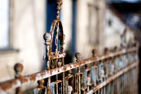 Rust can damage a fence if not maintained properly